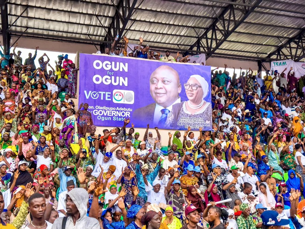 ladiadebutu's tweet photo. Yesterday at the Ake Palace Ground, Abeokuta, we officially commenced our campaign for the 2027 Ogun State Governorship Election.

It was a powerful gathering of our people, with over 10,000 genuine supporters and representatives from all 20 Local Governments, alongside our Senatorial, House of Representatives and House of Assembly candidates.

I was deeply encouraged by the energy, the support and the belief I saw in our people. Yesterday was more than the flag-off of a campaign. It was a reaffirmation of what we are fighting for and the Ogun we want to build.

An Ogun where workers receive what is due to them. Where public funds are properly accounted for. Where local governments function. Where our farmers are supported, our children have access to quality education, our communities are secure and women have a stronger place in governance.

Most importantly, an Ogun where government works for everyone, not just a political party.

We are not seeking power for the sake of power. We are seeking the opportunity to serve, to restore trust in government and to deliver a better quality of life for our people.

The road to 2027 has begun.

Relief is here… ITURA DE!