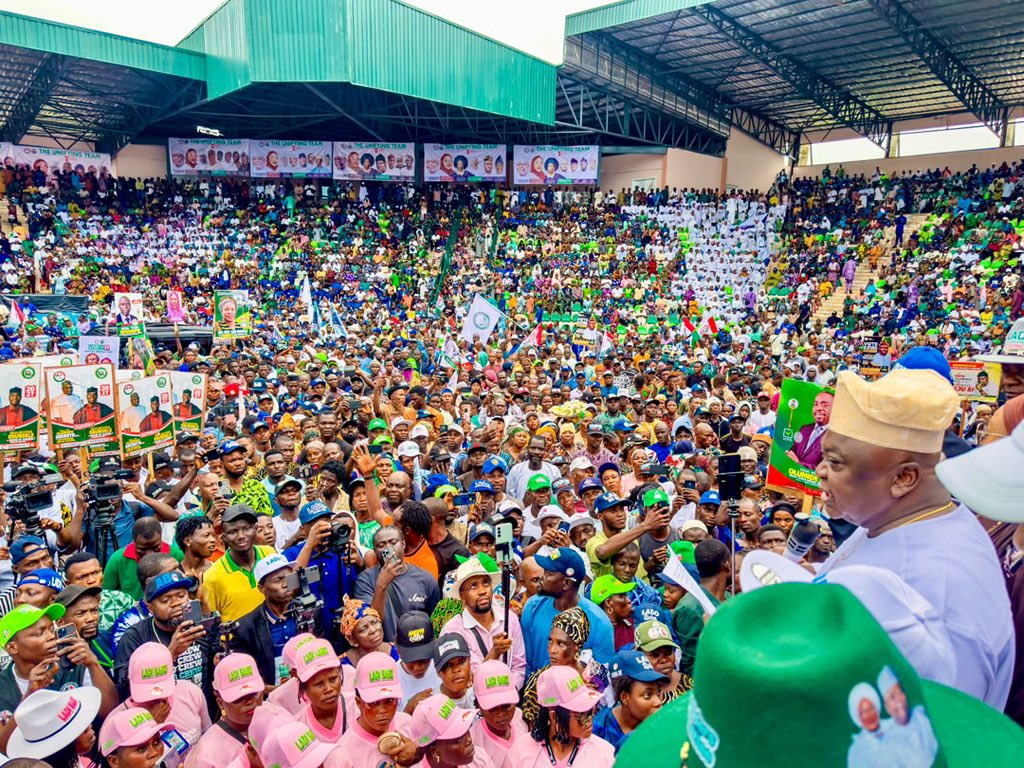 ladiadebutu's tweet photo. Yesterday at the Ake Palace Ground, Abeokuta, we officially commenced our campaign for the 2027 Ogun State Governorship Election.

It was a powerful gathering of our people, with over 10,000 genuine supporters and representatives from all 20 Local Governments, alongside our Senatorial, House of Representatives and House of Assembly candidates.

I was deeply encouraged by the energy, the support and the belief I saw in our people. Yesterday was more than the flag-off of a campaign. It was a reaffirmation of what we are fighting for and the Ogun we want to build.

An Ogun where workers receive what is due to them. Where public funds are properly accounted for. Where local governments function. Where our farmers are supported, our children have access to quality education, our communities are secure and women have a stronger place in governance.

Most importantly, an Ogun where government works for everyone, not just a political party.

We are not seeking power for the sake of power. We are seeking the opportunity to serve, to restore trust in government and to deliver a better quality of life for our people.

The road to 2027 has begun.

Relief is here… ITURA DE!