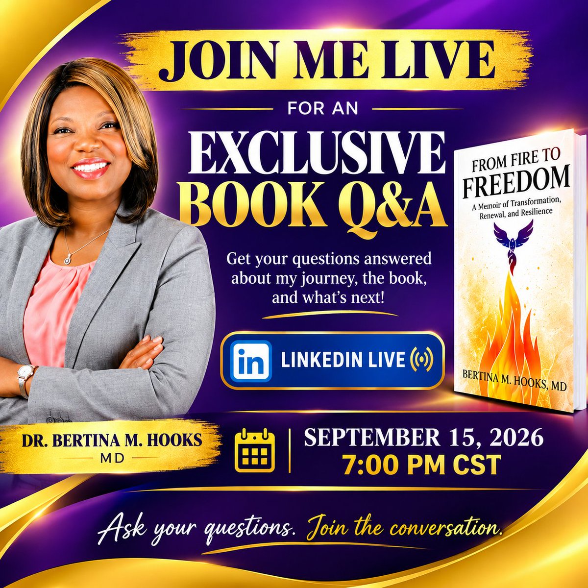 inkspire_lit's tweet photo. π₯ DAY 13 β Courage
Courage isn't always loud. Sometimes courage is simply choosing to take the next step.
13 days until From Fire to Freedom.
#FromFireToFreedom #Courage #BertinaHooks #Resilience #Purpose https://t.co/FrVvLMKOx4