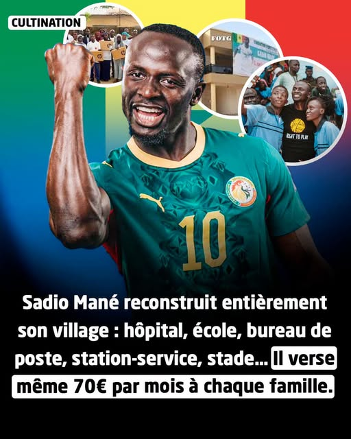 Yaolinus123's tweet photo. Sadio Mané a investi une partie de ses gains pour transformer Bambali, son village d'origine dans la région de Casamance. Il a financé un hôpital (environ 500 000€), une école, une station-service, un bureau de poste, un stade et une connexion internet 4G. https://t.co/OHiENum7j0
