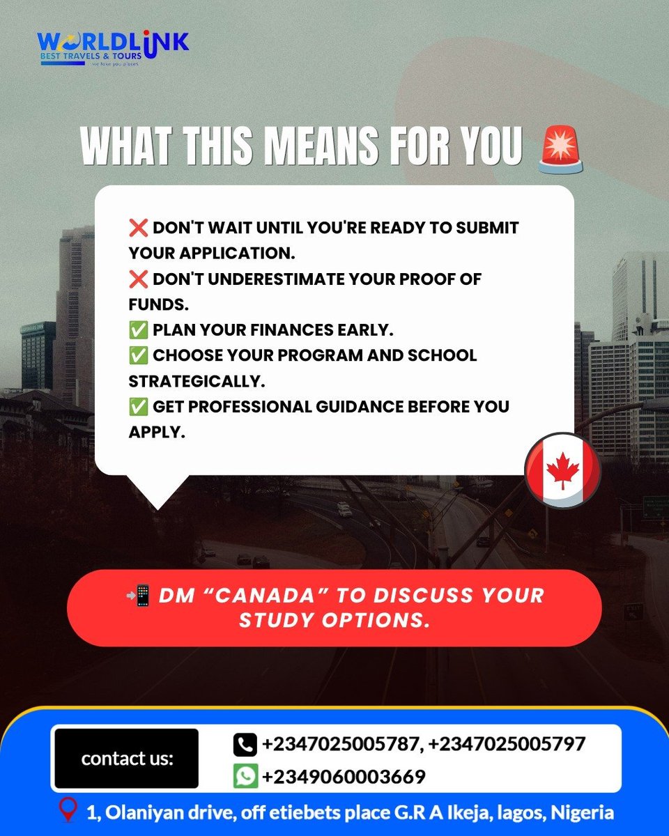 worldlinkbest's tweet photo. 🚨🇨🇦 CANADA JUST GOT MORE EXPENSIVE FOR INTERNATIONAL STUDENTS.

Effective September 1, 2026, international students applying to provinces and territories outside Quebec need to demonstrate higher financial capacity for living expenses.

⏰ Your intake won't wait. https://t.co/TioqDoGRoL