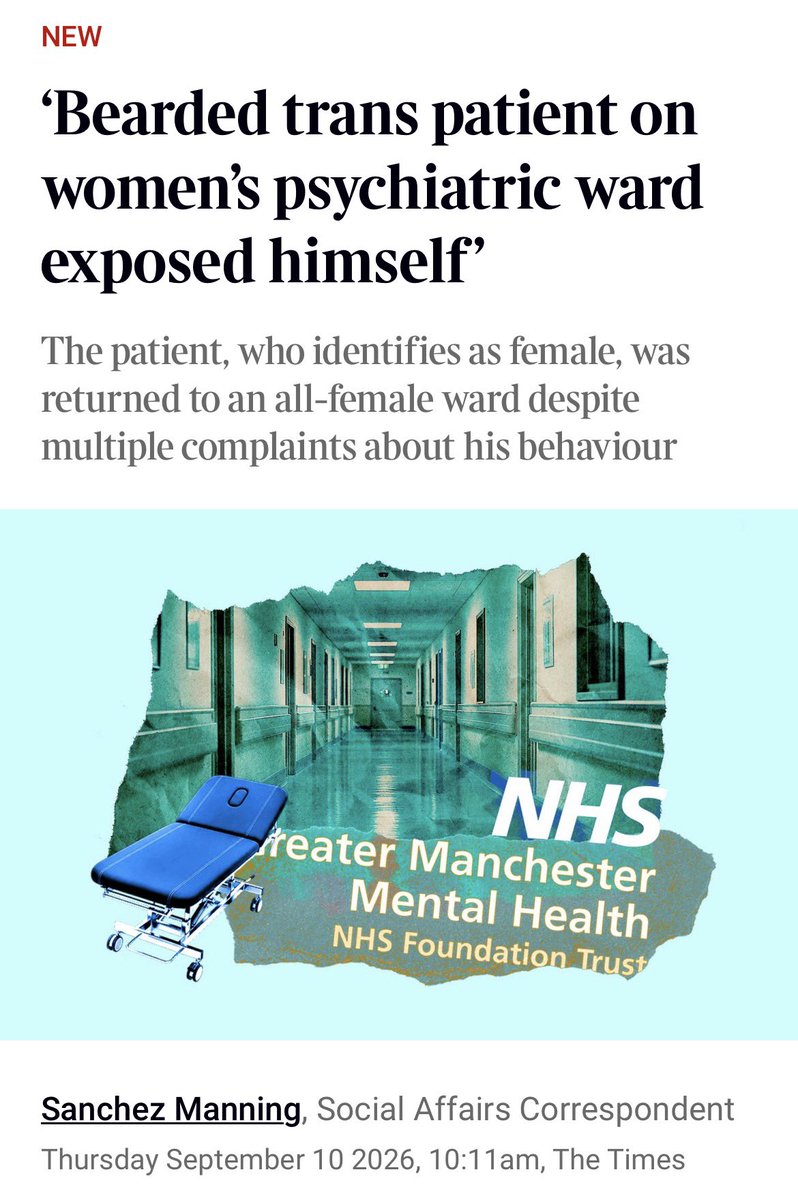 soniasodha's tweet photo. Shameful. This is what happens when the NHS prioritises the demands of men who identify as female to be on a women-only ward over the safety of vulnerable women. Shocking this is still going on post Supreme Court judgment in FWS. https://t.co/uh2fzVgt1w