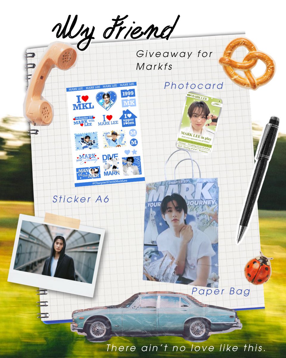 Chapter27_MARK's tweet photo. 🔆 ขอเชิญชวนเพื่อน ๆ มาเพิ่มยอดวิวให้คุณมาร์คกันค่า 
ลุ้นรับ giveaway 8 set
(sticker a6, photocard, paper bag) 
🍏 เมนชั่นหลักฐานการดู MV ที่ทวิตด้านล่างได้เลยค่ะ 
🍀 สุ่มตอนยอดวิวครบ 1M นะคะ
(ออกค่าส่งเอง 30฿) 
MY FRIEND OUT NOW
#MyFriend_MarkLee
#ForeverMyMARKFriend https://t.co/zNyUzDiBuX