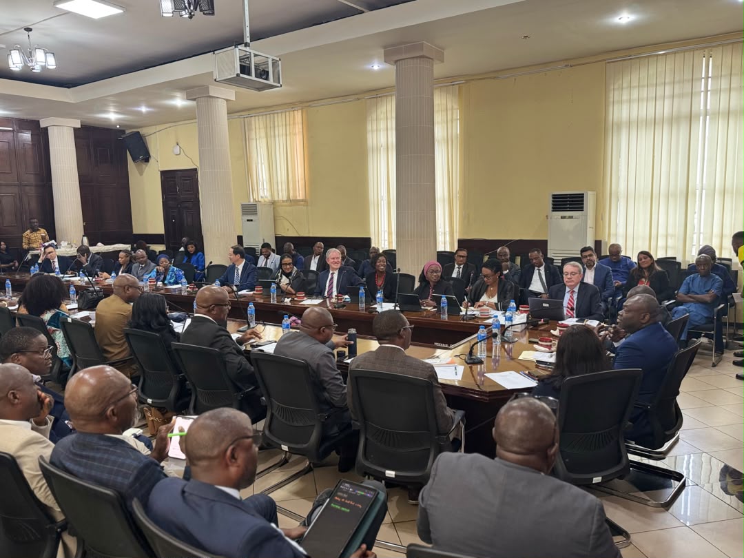 ousmane_diagana's tweet photo. Productive jobs must remain at the core of Sierra Leone’s development. 
With Cabinet Ministers, we discussed ways to accelerate energy and financial-sector reforms, agricultural value chains and rural incomes, crowd in private capital, and connect investments to employment. https://t.co/OHWfcedK1E