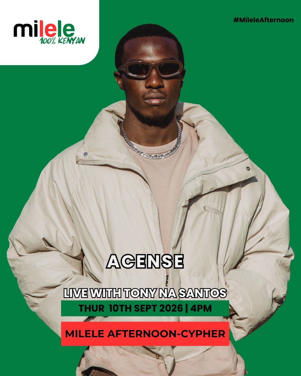 Milele_FM's tweet photo. @acens.e ndani ya Milele Afternoon, Hosted by The Celebrity Host @TONYMWIRIGI1 na Top Shotta @santos_odinaree 
#milele100percentkenyan 
#tonynasantos https://t.co/jsUkKUdsrC