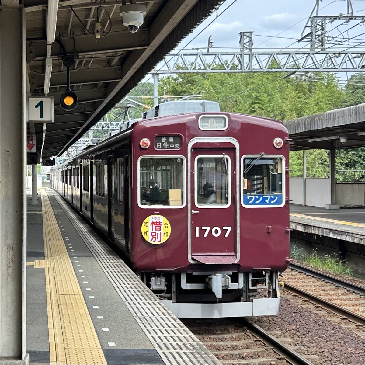 1259K_train's tweet photo. 能勢電鉄妙見線・日生線
・ワ普通日生中央1225レ 1757F
    ※折り返しワ普通川西能勢口1228レ
・ワ普通川西能勢口1226レ 7200F
・ワ普通日生中央1227レ 5136F

・ワ普通妙見口1299レ 7211F(藍彩)
・ワ普通山下1298レ 7210F(茜音) https://t.co/MYbFVSBU4T