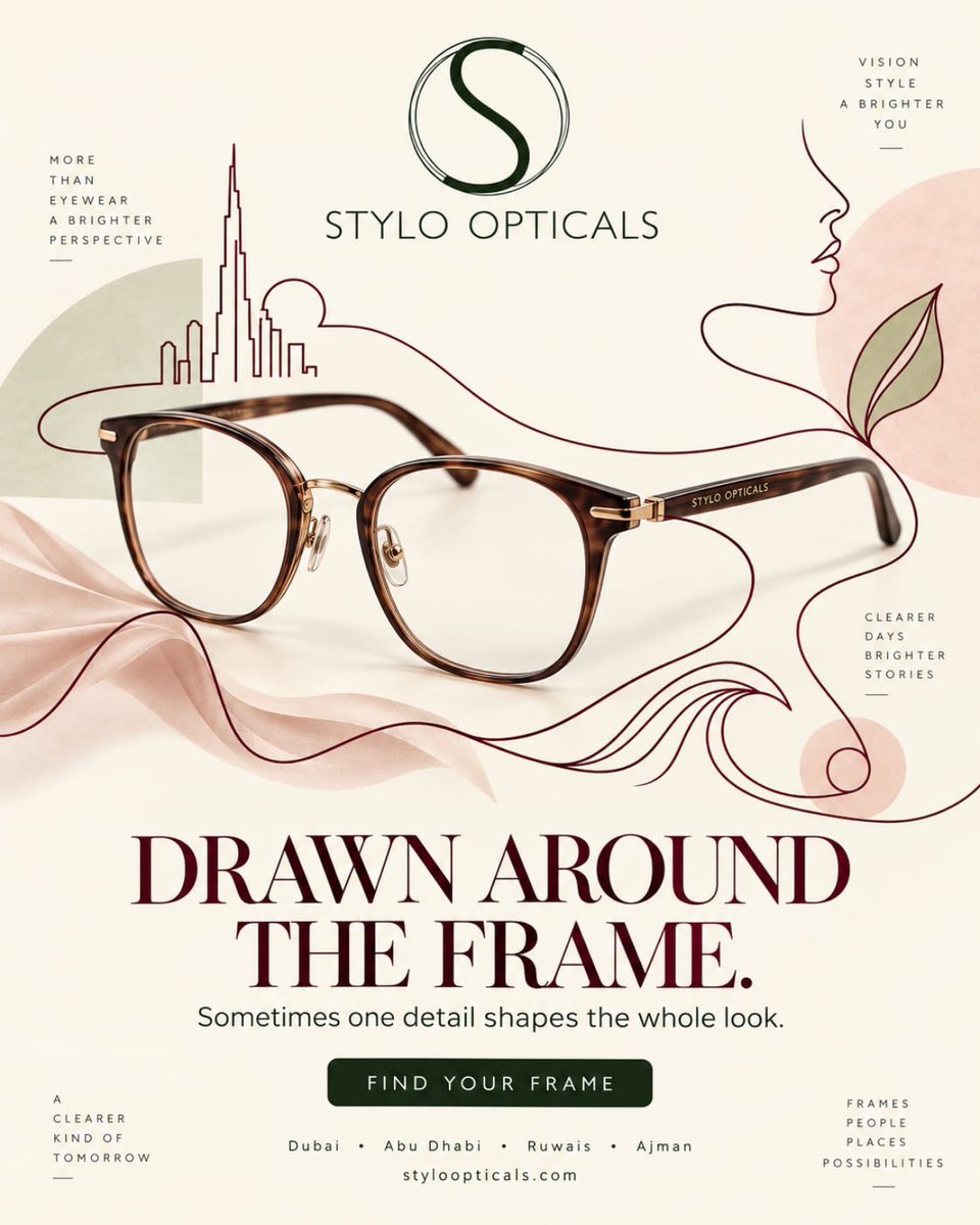 styloopticalss's tweet photo. Sometimes one detail shapes the whole look. 👓

Drawn around the frame. Made around you.

Discover your next pair at Stylo Opticals.

Dubai • Abu Dhabi • Ruwais • Ajman

#StyloOpticals #Eyewear https://t.co/wjA1oPOahV