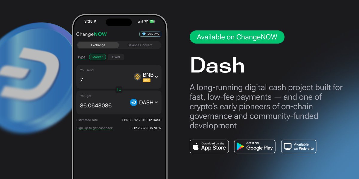 ChangeNOW's tweet photo. Before DAOs were cool, $DASH shipped the treasury ⚡

A couple of days ago we marked the anniversary of @Dashpay first Superblock — the moment its on-chain treasury and DAO model went live.

Happy Superblock anniversary!

Swap $DASH on ChangeNOW: https://t.co/mP823YjBwj https://t.co/b9ZwVyET7z