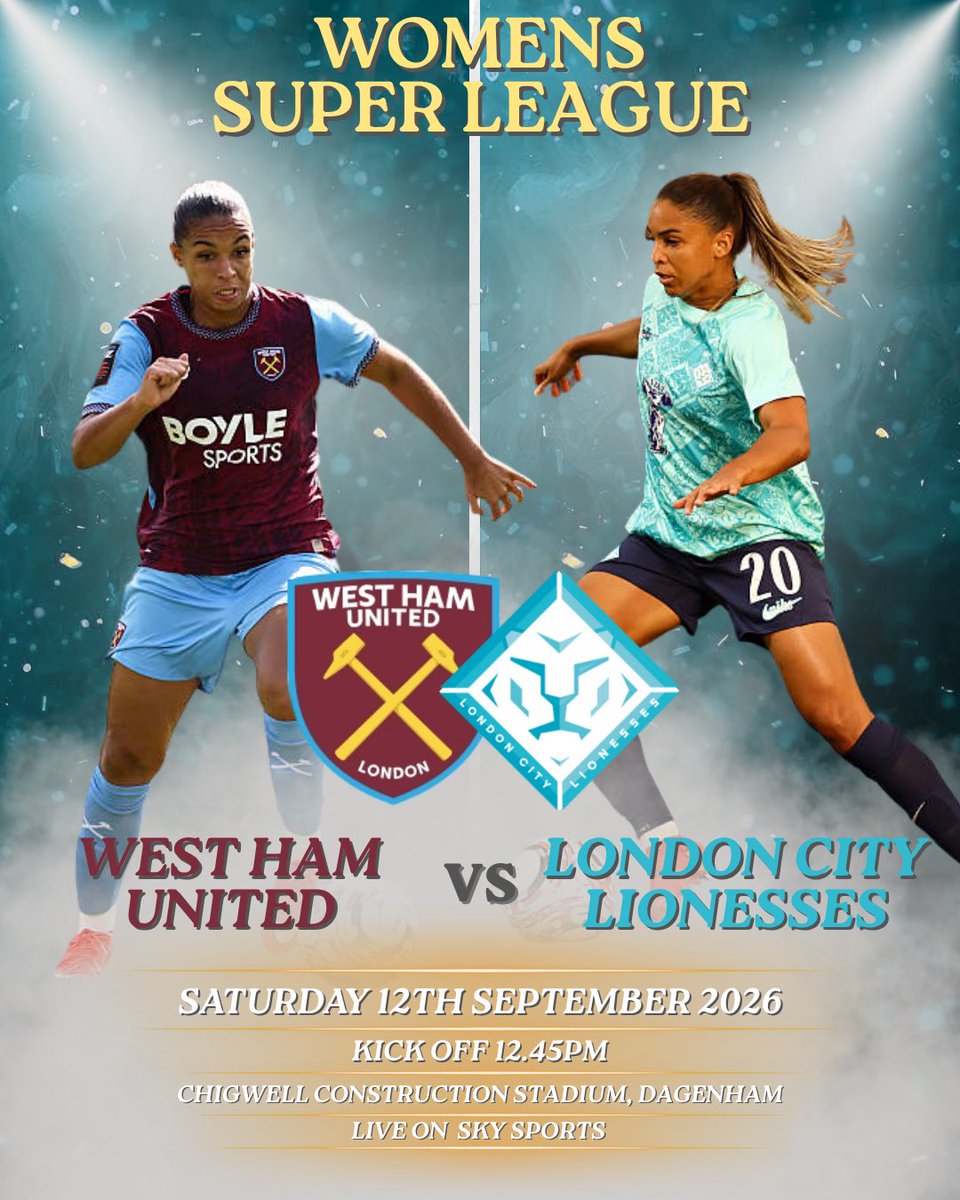 LCLFansTogether's tweet photo. Match day is almost here!
Will we get the battle of the sisters this time? As Delphine wasn’t match fit back in March when we played West Ham. We will have to see… Who’s making the journey to Dagenham to cheer on our girls?
#londoncitylionesses #LCL #WSL #matchday #westhamwomen https://t.co/sv9dumOUV1