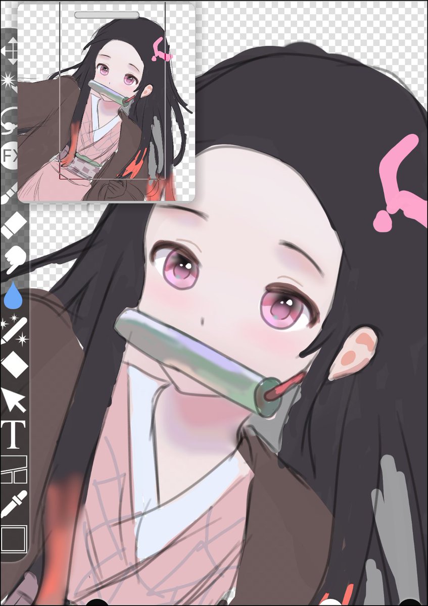Michelle_Arts0's tweet photo. Nezuko chan~
#wip #art #drawing https://t.co/vvZHW7jFqo