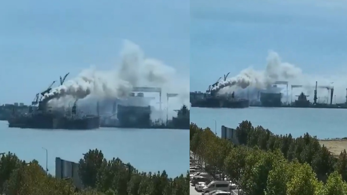 SaptashwaTV's tweet photo. China Ship Fire Horror: 20 Dead, 5 Missing as Cargo Vessel Burns in Qingdao

https://t.co/bqxJ72Ws2D

#China #Qingdao #CargoShip #ShipFire #OceanMelody #ChinaNews #BreakingNews #MaritimeAccident #ShipyardFire #WorldNews https://t.co/t8rtkxNvYW