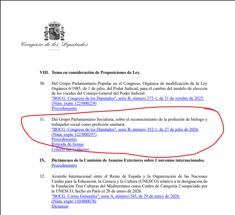 SocialScetss's tweet photo. En la Sesión Plenaria de hoy se acaba de tomar en consideración la proposición de ley para reconocer el "Trabajo Social" como profesión sanitaria

OJO
Entendemos que se refiere al Trabajo Social Sanitario, no el Trabajo Social

Gracias al parlamento por impulsar la profesión. https://t.co/bC2CcN5Qxb