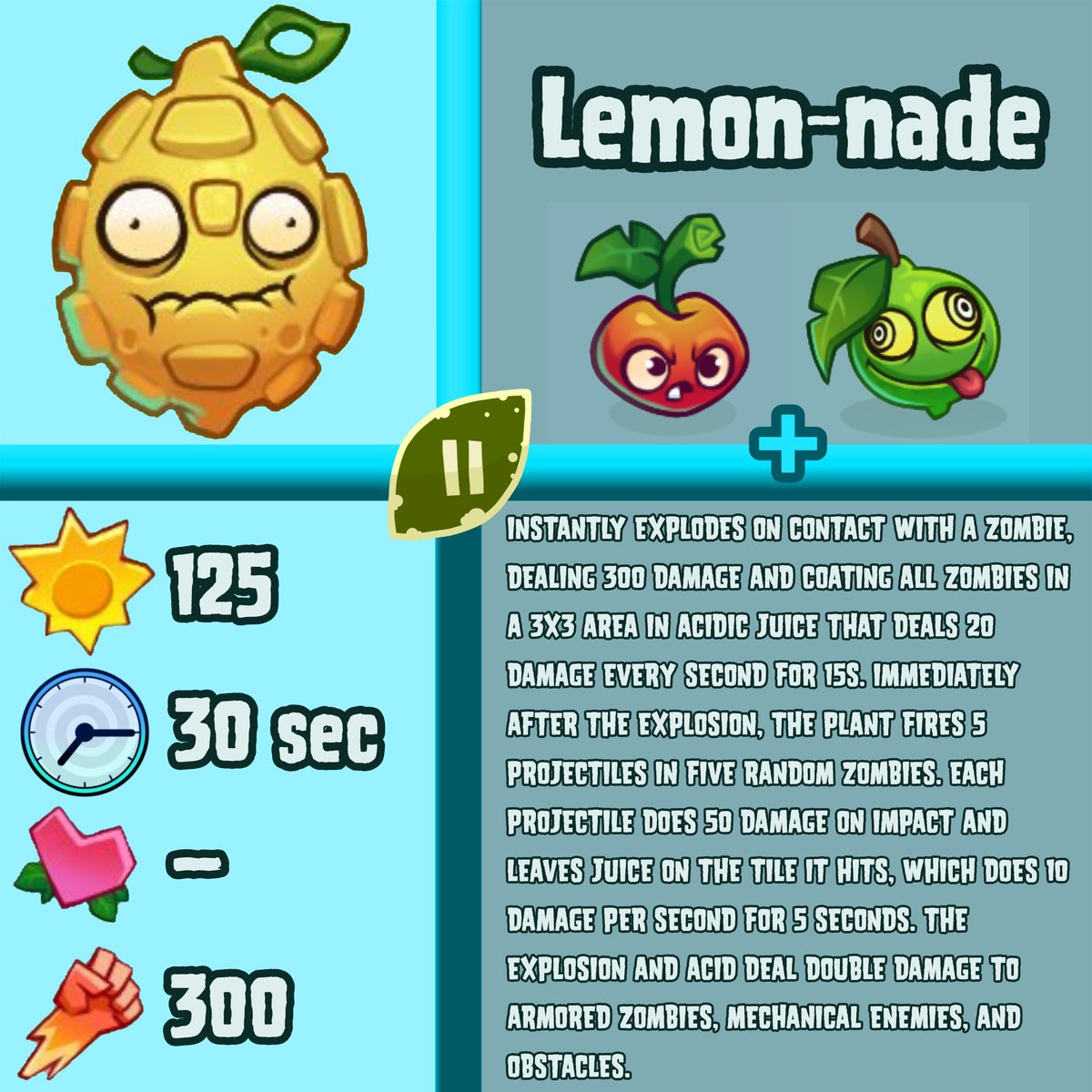 ManPanCake_228's tweet photo. @PvZ3_WCHB @leo_lopez56963 Idk what to say...
Just used your lemon-nade sprite and made a concept. https://t.co/j4xBHKdvQC