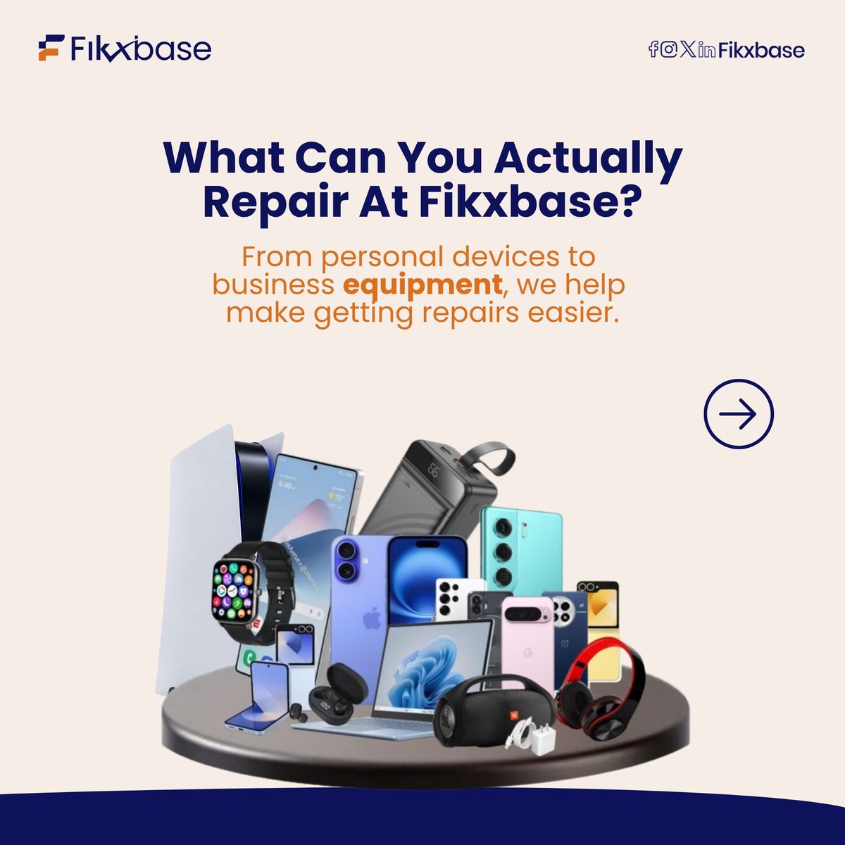 Fikxbase's tweet photo. Itβs more than phone repairs.
From laptops and game consoles to printers, POS systems, inverters and more,
Fikxbase is built for your repair needs. Got a faulty device? Start with Fikxbase.
#techsolution #phonerepairs #fikxbase https://t.co/uVG2Zrq1IL