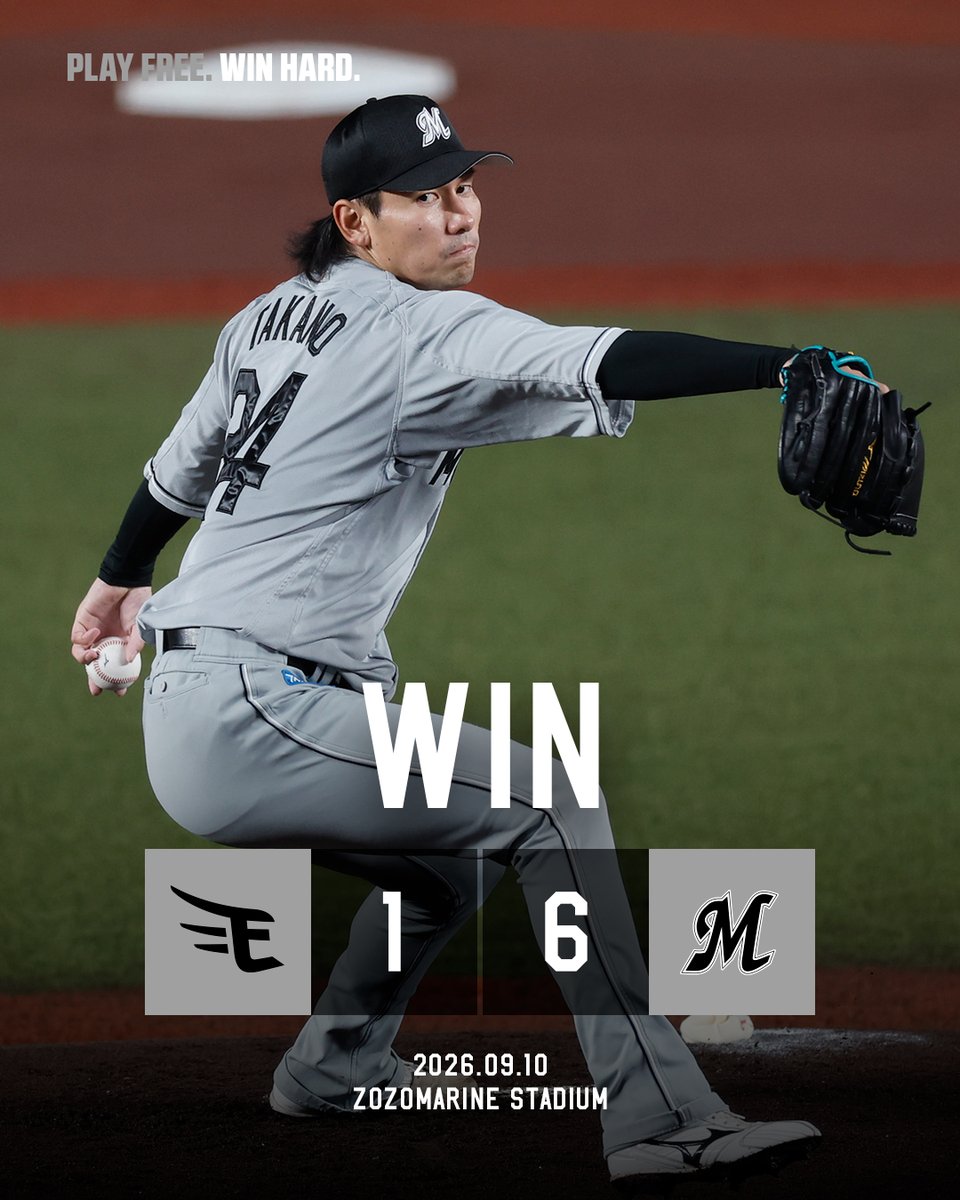 chibalotte's tweet photo. #MarinesWIN

投打噛み合い4連勝！
2回に #安田尚憲 選手、#山﨑剛 選手、#山口航輝 選手のタイムリーで4点を先制し、試合の主導権を握る！
7回には #佐藤都志也 選手が今季17号2ランを放ち追加点！
先発 #高野脩汰 投手は7回1失点6奪三振の好投で今季3勝目！

https://t.co/6s97wijgyQ
#chibalotte https://t.co/oraVw5R5aw