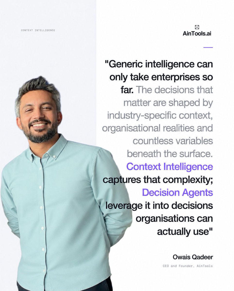 aintools's tweet photo. There's a gap between an AI that sounds right and one that's actually right for your organisation.
Owais Qadeer breaks down where that gap comes from, and what closes it. https://t.co/YKNPJgVpxM