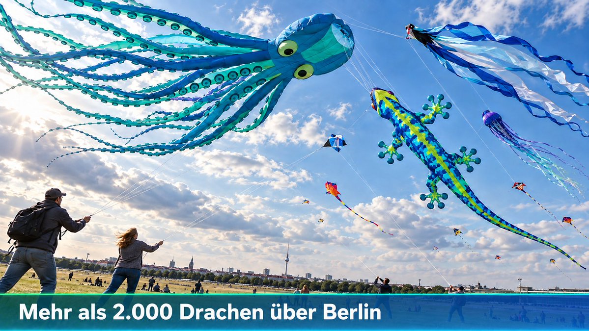 EventsPresse's tweet photo. Mehr als 2.000 Drachen über Berlin. 🪁
Internationale Flugkunst trifft kostenloses Familienfest.
Warum jetzt? Am 12. September wird das Tempelhofer Feld zur Bühne für rund 75 professionelle Drachenpiloten.

Bis zu 50 Meter lange Figuren, Lenkdrachen-Shows und erstmals die Wahl zum „Drachen des Jahres“: Interessant ist das Festival für Familien, Fotofans und alle, die Drachenbau nicht nur als Kinderspiel betrachten. 🎨

Achtung bei der Anreise: Bahnhof Tempelhof und Teile des Tempelhofer Damms sollen zeitweise gesperrt werden. 🚇

https://t.co/A8xc54rF1V · Berlin erleben, was wirklich zählt.
Welcher Drache gehört für euch in den Berliner Himmel?

#Berlin #TempelhoferFeld #Riesendrachen #BerlinEvents #Drachenfestival
