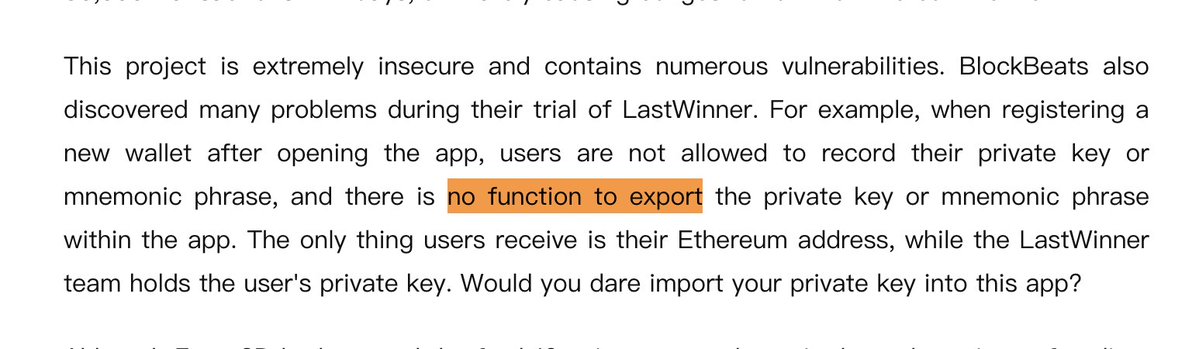 ELaszlo_'s tweet photo. 5/ Why could it be theft

b) most are wallets created on the app: ~94% of them had the LastWinner contract as their nonce 0 tx

c) it doesn’t look like a basic automated bot fleet: tx counts vary (5–50), gas prices vary and the median time from funding to first play is ~52 minutes

d) per 2018 third party reviews, app minted wallets couldn't export their key: ~95% of the addresses have 0 transactions between 2018 and the 2026 sweep