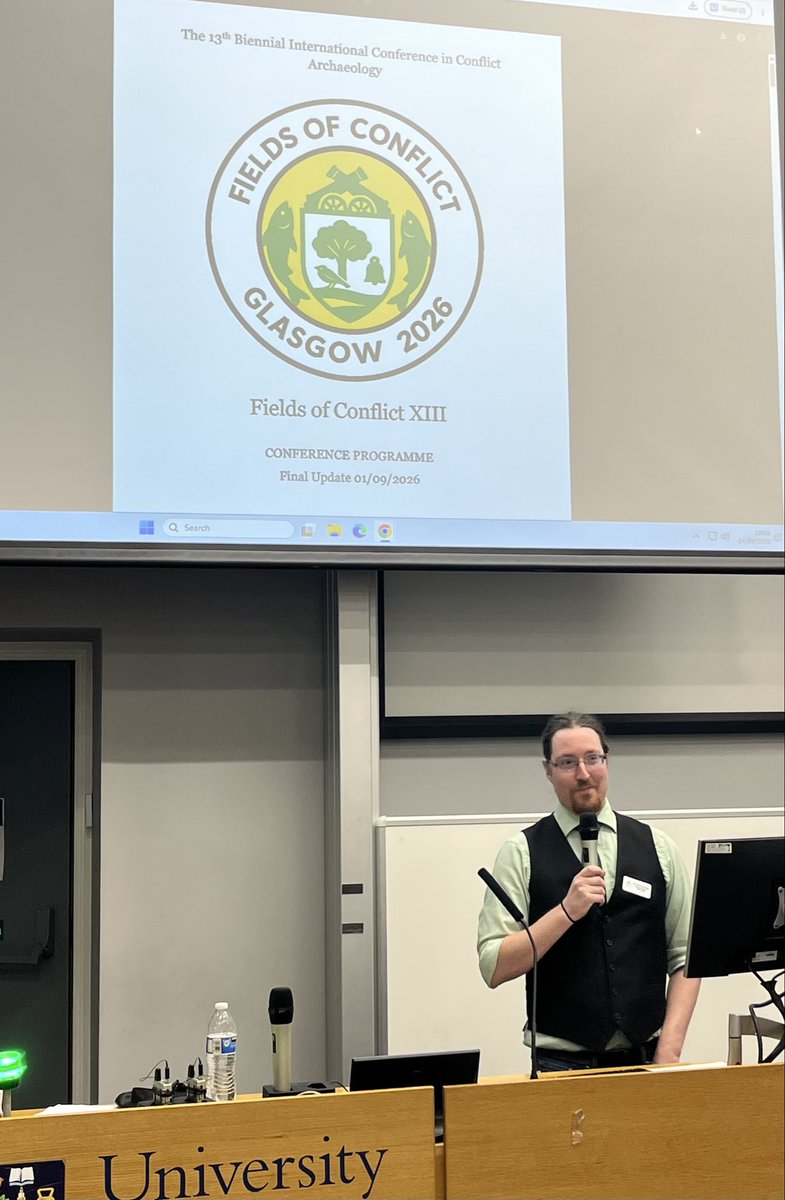 DigWaterloo's tweet photo. Last week we were at the “Fields of Conflict" archaeology conference, presenting some insights into our key finds and the positive impact of community engagement in heritage for veterans and serving military personnel. An interesting opportunity to learn and share best practice. https://t.co/XUnT40ov1j