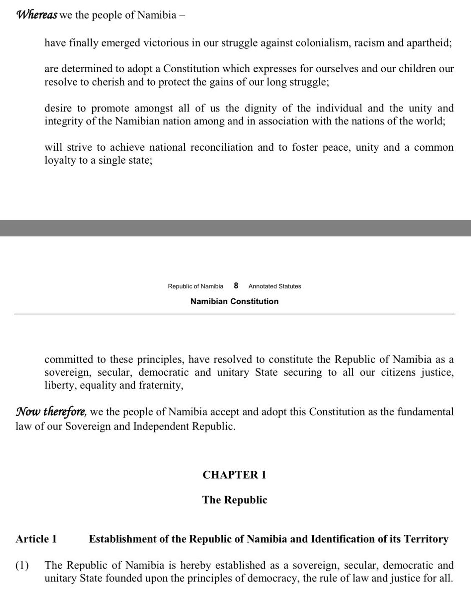 Aluteni_'s tweet photo. Constitution of Namibia mentions the word secular sooo many times. I guess it’s all just for vibes… https://t.co/ldVgHj2Taz