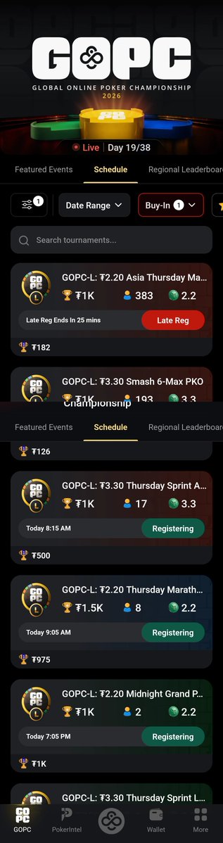 BackToNormalUSA's tweet photo. Today's micro tournaments for the GOPC only at CoinPoker https://t.co/9C9hf5vC9l