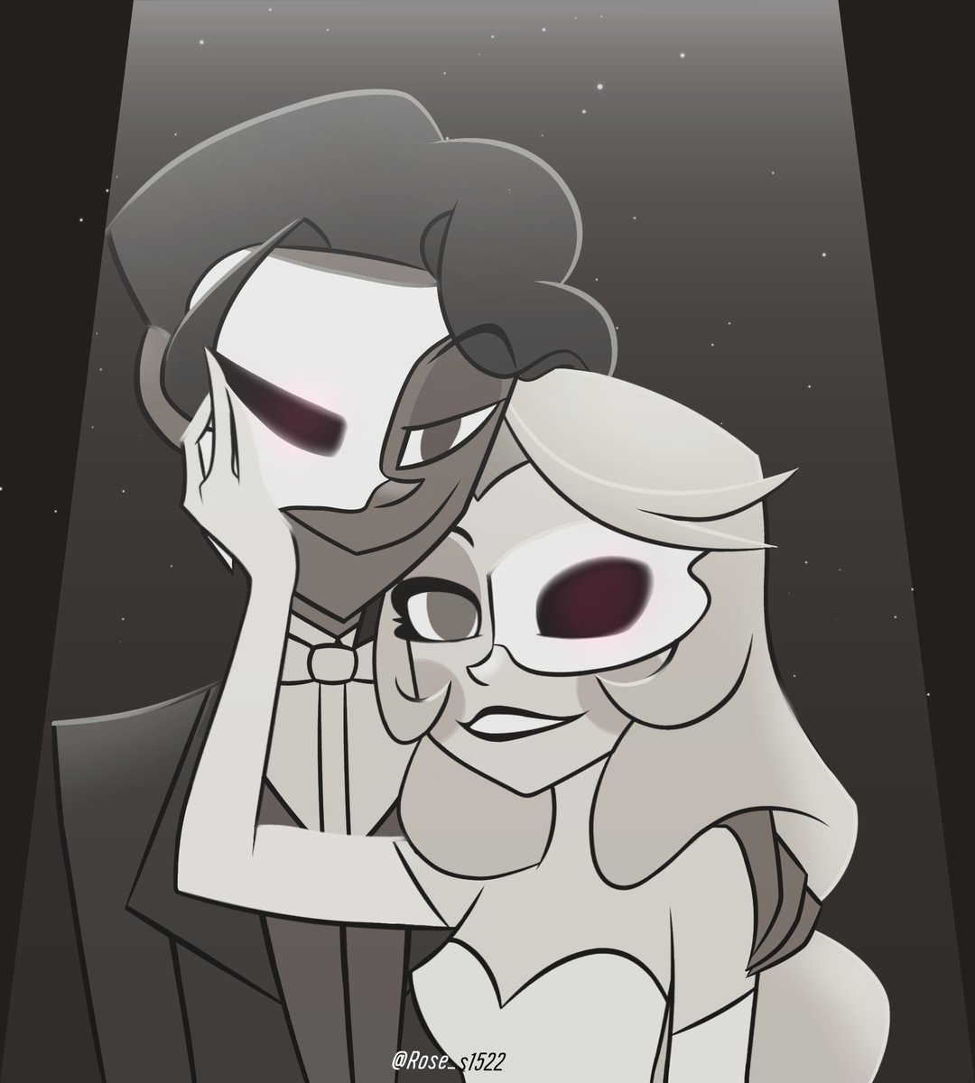 Rose_s1522's tweet photo. Day 5: Phantom(s) of the Opera 🎭🎶

"At midnight, you may hear two voices in the theater. No one knows who they belong to, only that they always sing the same love song."

@TheCharlastor #charlastorweek2026 #charlastor
#アラチャ #阿拉查 #HazbinHotel #CharlieMorningstar  #Alastor https://t.co/2oIxcYSLhe