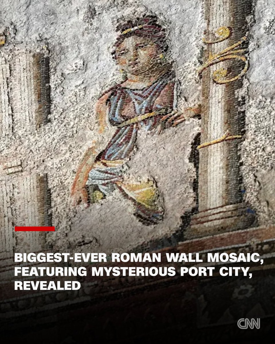 CNN's tweet photo. The city of Rome has revealed, for the first time, the biggest Roman wall mosaic ever found – and a colorful fresco painted on a 2,000-year-old wall – the culmination of a massive 14-year restoration project. https://t.co/Gy709YYfBu https://t.co/Ct6pNb8T1y