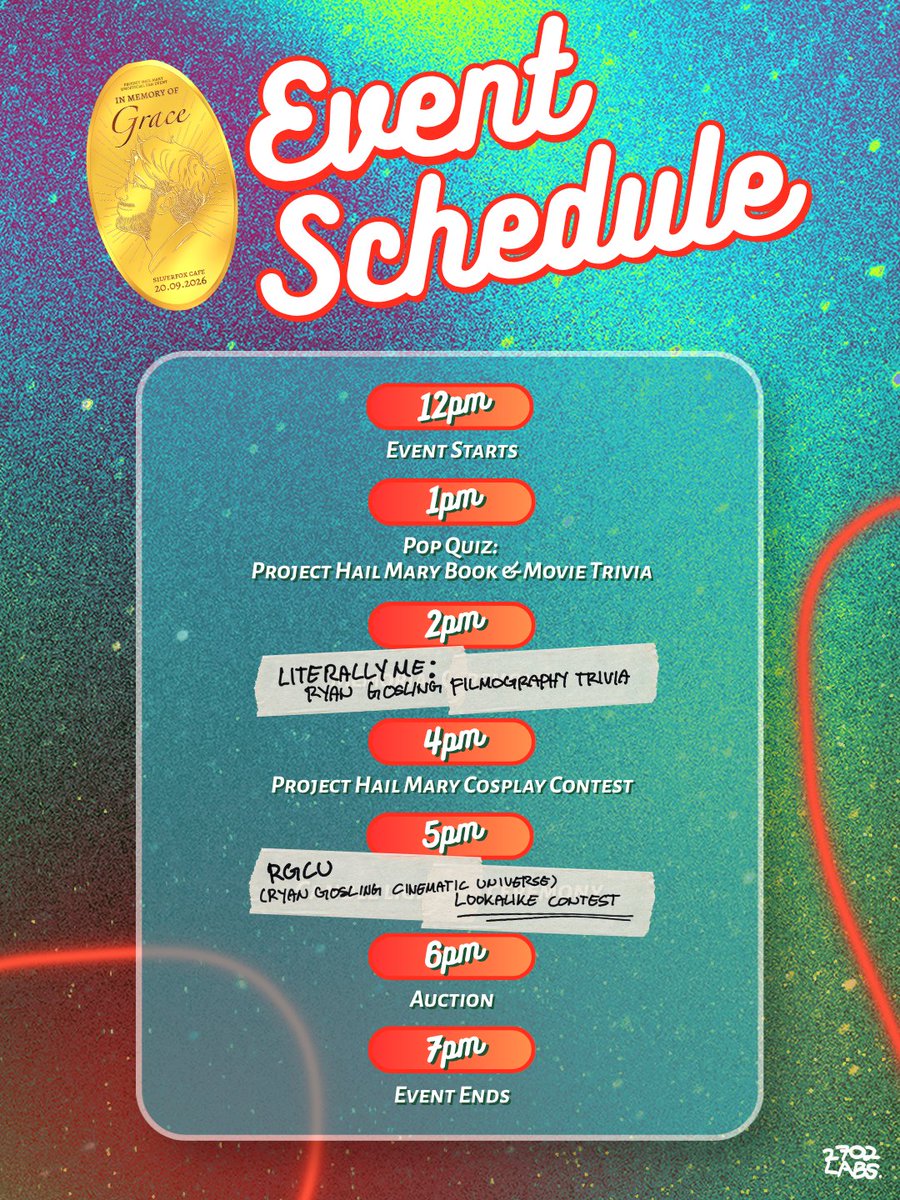 2702LABS's tweet photo. We can't wait to see you there! ππ«
#InMemoryofGraceCSE #ProjectHailMary #CupsleeveMY https://t.co/ZAiKkCL0Gw