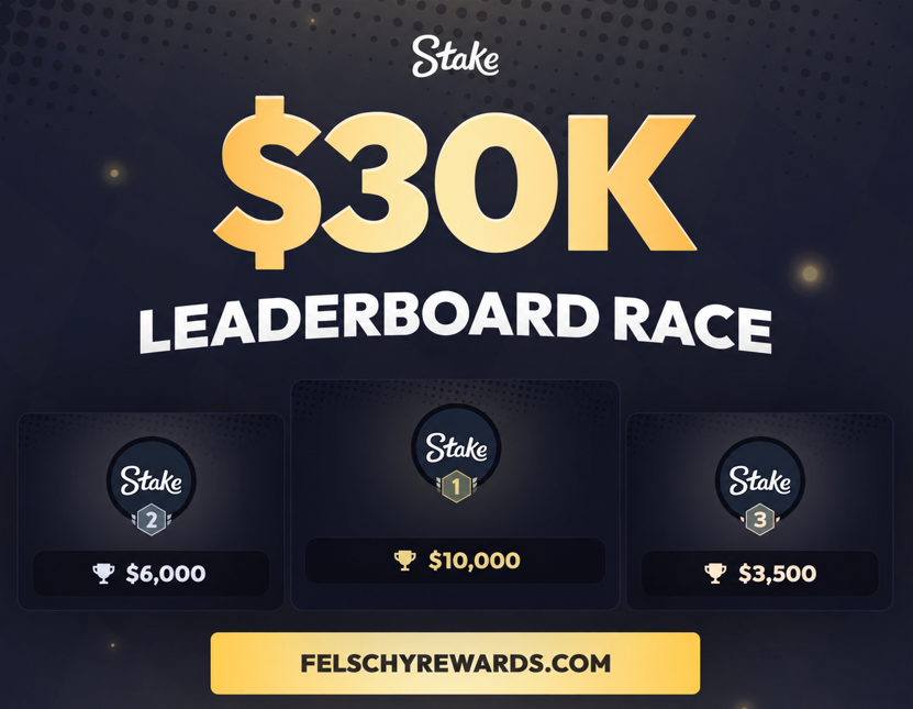 FelschyRewards's tweet photo. We’re running a $30,000 Stake Monthly Leaderboard climb the ranks and compete for your share of the prizes!

💰Top Prize of $10,000

$50 GIVEAWAY🎁- Follow @FelschyRewards, Like &amp; RT , Tag 1 Friend. https://t.co/DDUmLHfXvv