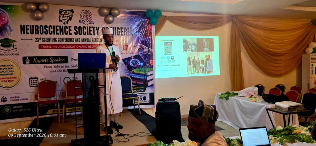 Mubarak181810's tweet photo. Delighted to have presented my work at the @NSNSecretariat conference, 2026 held in Abuja. Thanks to my PI @mahmoudbukar and @YorkBioimaging for the support. https://t.co/CJ9sWOfeZa
