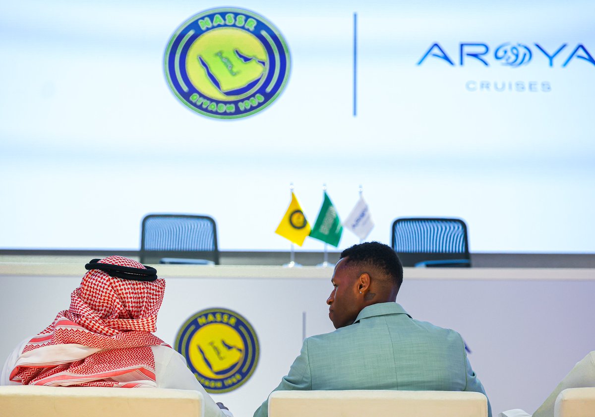 AlNassrFC's tweet photo. لنواصل مسيرتنا سويًا في النجاحـات 💛
شركة نادي #النصر تُجدّد شراكتها مع أرويا @AROYACRUISES 🤝 https://t.co/9VrcM6Tk3L