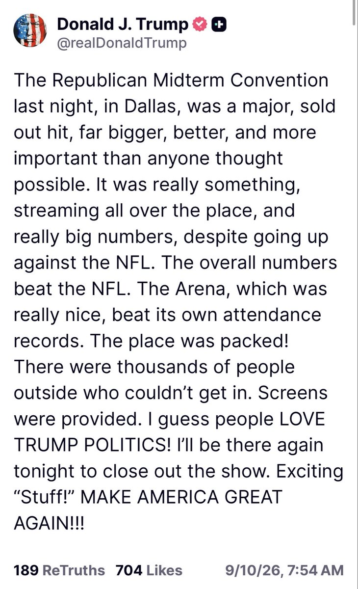 Juliedonuts's tweet photo. President Trump’s Midterm Rally beat the NFL ratings!! 💥💥🇺🇸

WE LOVE TRUMP POLITICS‼️ https://t.co/gx7qLCvDP0