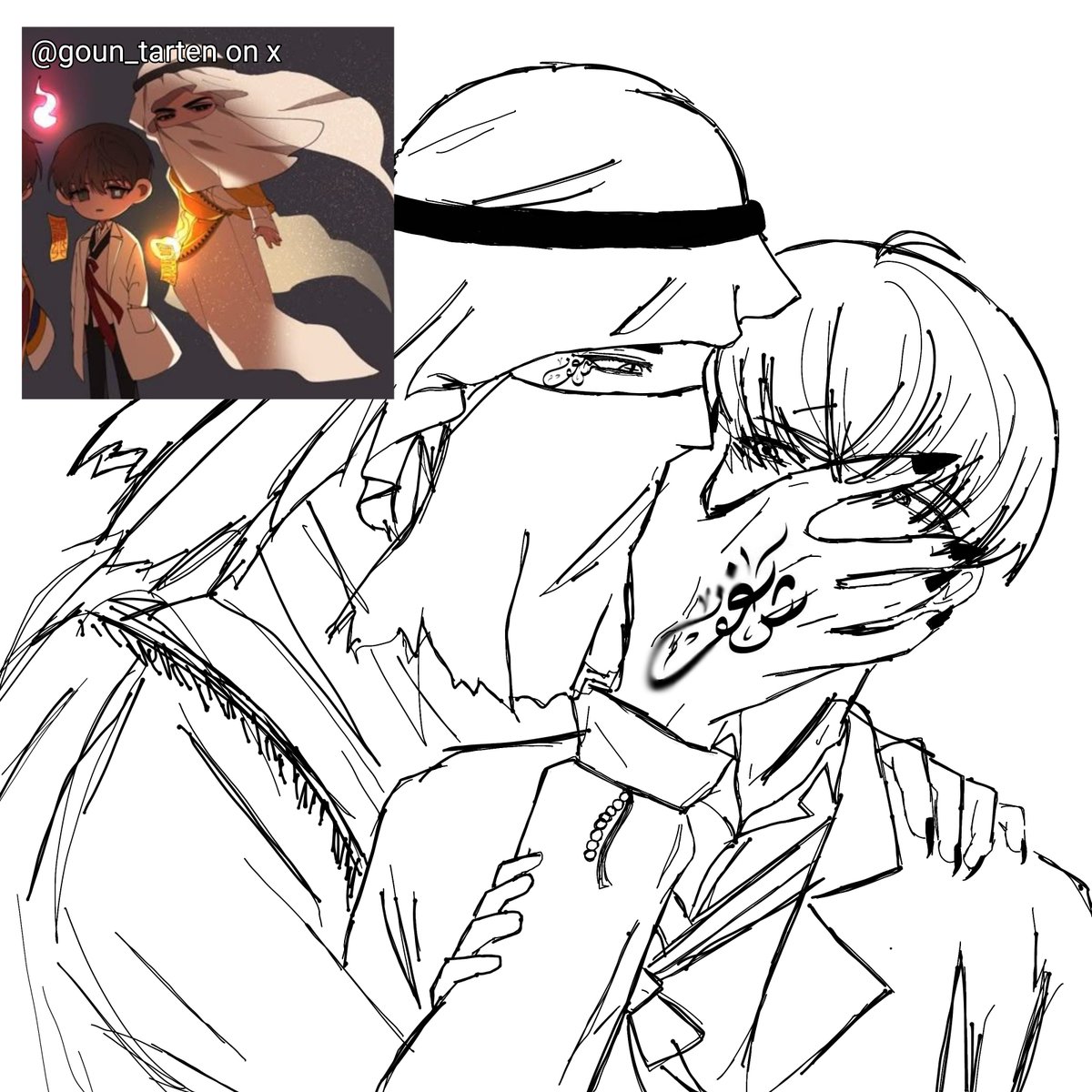 Muglazer's tweet photo. I tried draw Rahjae with this style 

[@goun_tarten] https://t.co/t8Bks0u0h5
