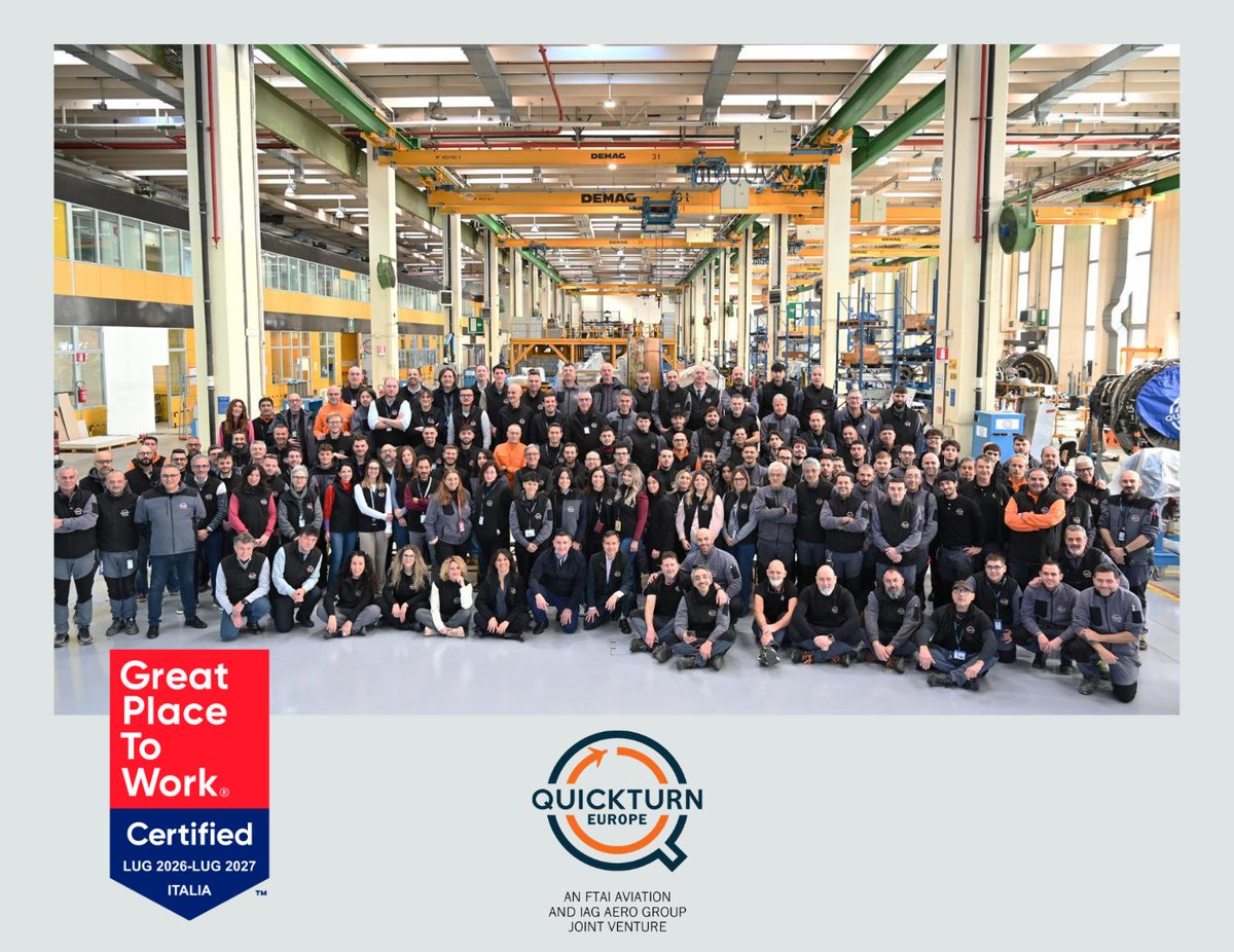 GPTWItalia's tweet photo. 🙌 Congratulazioni a Quick Turn Engine Center Europe per aver ottenuto la Certificazione di @GPTWItalia!
 
Il riconoscimento valorizza l’impegno dell’azienda nel costruire un ambiente di lavoro fondato sulla fiducia.
 
🔗 Scoprite di più sull’azienda: https://t.co/TFYpkfnG9c https://t.co/e9o4reb9P7