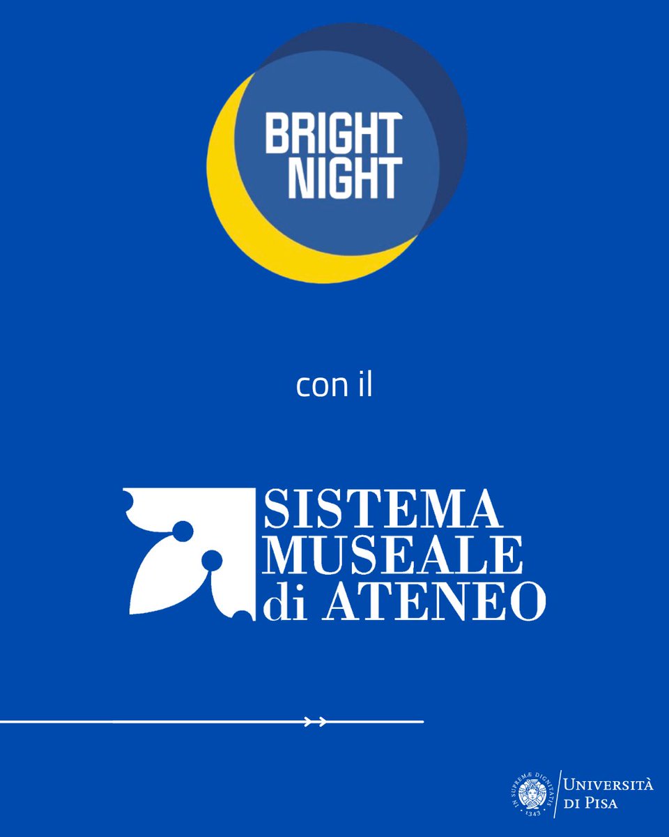 SMA_Unipi's tweet photo. Bright Night 2026 | Le proposte dei musei SMA per la Notte europea delle Ricercatrici e dei Ricercatori
https://t.co/Y0egJeDBE2
@Unipisa 
@ComunePisa
@PisaTurismo
@TerrediPisa
@PisaNews
@iltirreno
@qn_lanazione
@regionetoscana https://t.co/RpzfnJ50Jx