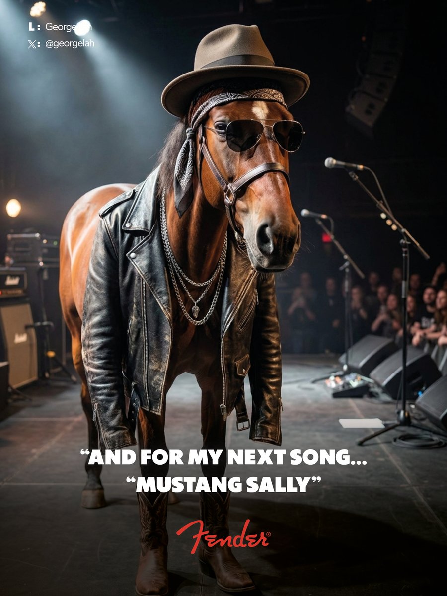 georgelah's tweet photo. And for my next song…
@OneMinuteBriefs Brief of the Day - 10/09/26 Create posters to advertise #RockingHorses 🐴
@Fender https://t.co/3KNyU5v2Lh