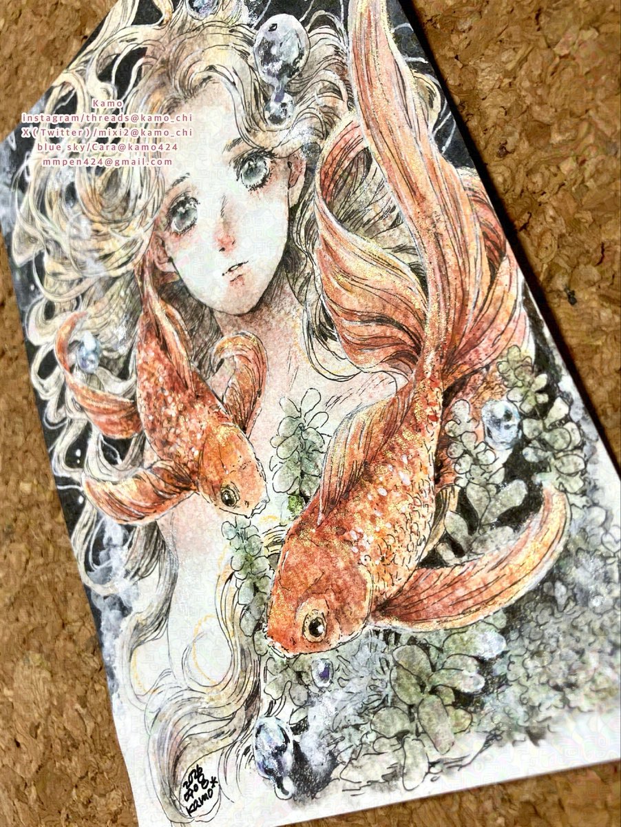 kamo_chi's tweet photo. ［お知らせ］

モノクロドローイングも制作してから公開しよう！と考えておりましたが、その後の制作がなかなかの進まないので、
いま準備できているこちらの2点を明日BOOTHへ公開させていただきます🦆
初志貫徹できず申し訳ないです🙇‍♀️

ご縁いただけますと幸いです。 https://t.co/2WIoX2LxP4