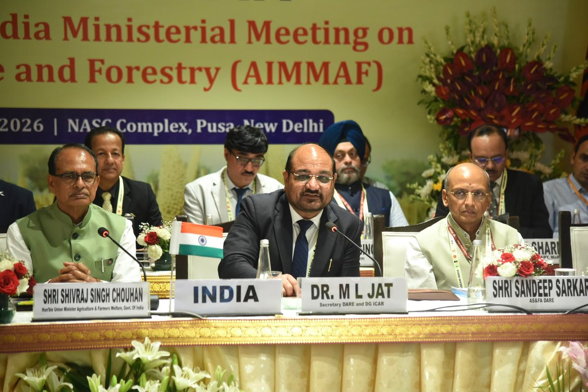 icarindia's tweet photo. India &amp; ASEAN reaffirmed their shared vision for sustainable, resilient agriculture at the 9th Ministerial Meeting, focusing on climate resilience, AI, soil health, trade &amp; farmer cooperation. @ChouhanShivraj @mpbhagirathbjp @RNK_Thakur @AgriGoI @mygovindia https://t.co/Ld2ENO4rDR