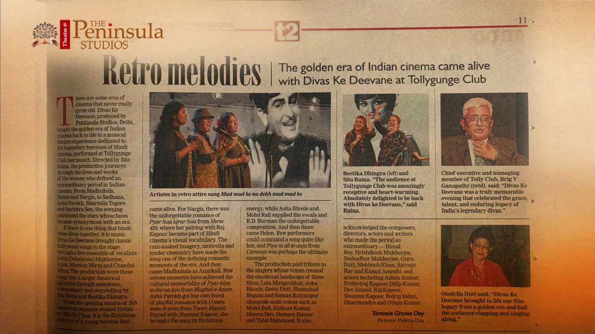 CitizenSubroto's tweet photo. A song can outlive its film. Sometimes, it can outlive an entire generation. 
Divas Ke Deevane directed by @SitaRaina  goes back to the women whose voices made those songs part of our lives.
Tollygunge Club  was an important stop.
To host it, WhatsApp +91 9899004393. @AnilPDere62 https://t.co/4OUhANEJrk