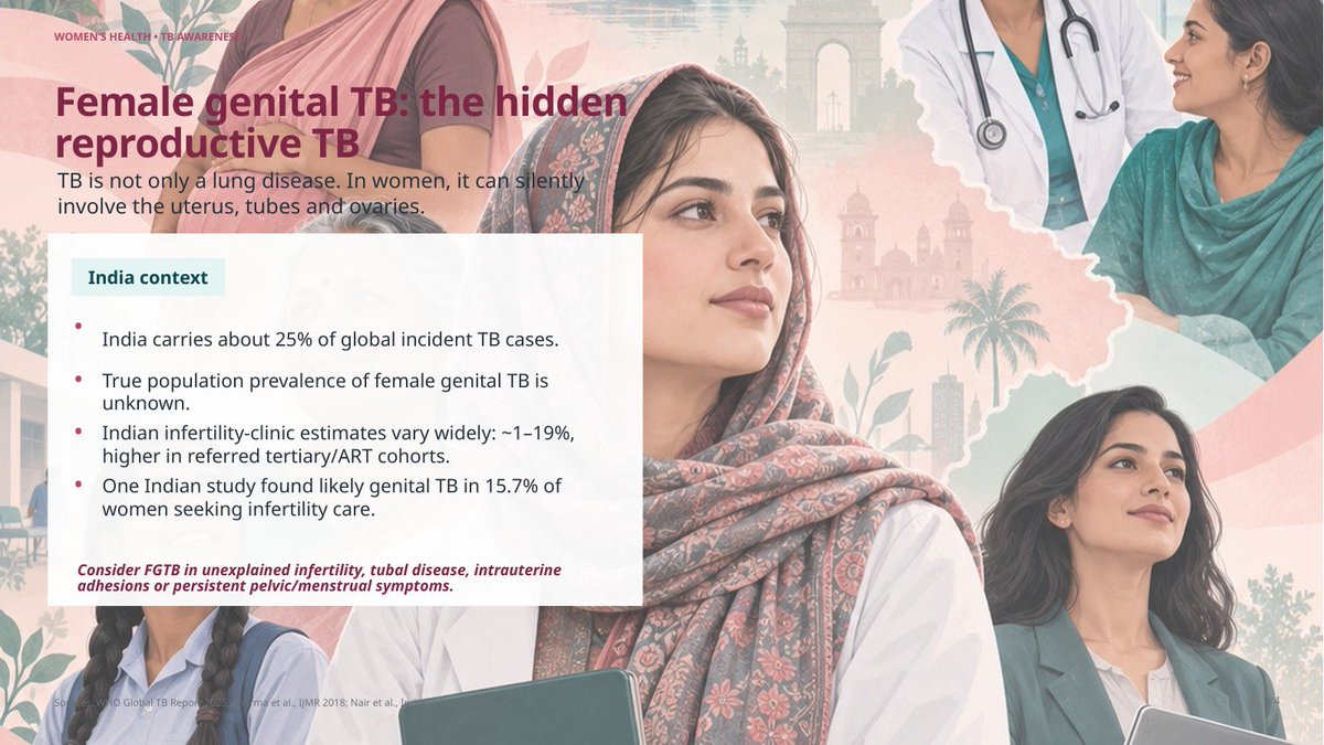 SahibhaJaveed's tweet photo. Reproductive Tuberculosis

#FemaleGenitalTB #FGTB #Tuberculosis #TB #ReproductiveTB   #IVF #Fertility #ReproductiveHealth #WomensHealth #MenstrualHealth  #EndometrialTB #TubalDisease  #IntrauterineAdhesions #AshermanSyndrome #ART #IVFIndia #TBIndia #TuberculosisAwareness #Women https://t.co/uQWMq2NqV1