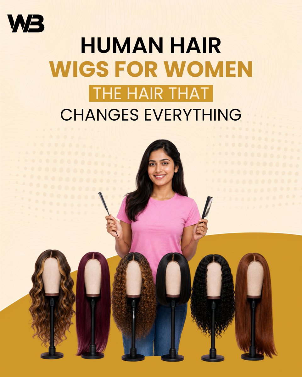 WigBoutiqueOff's tweet photo. The hair that changes everything. 💫 Human hair wigs — straight, curly, wavy, bold. Your look, your rules.

#HumanHairWigs #WigsForWomen #HairGoals https://t.co/BOZAxs3sCM