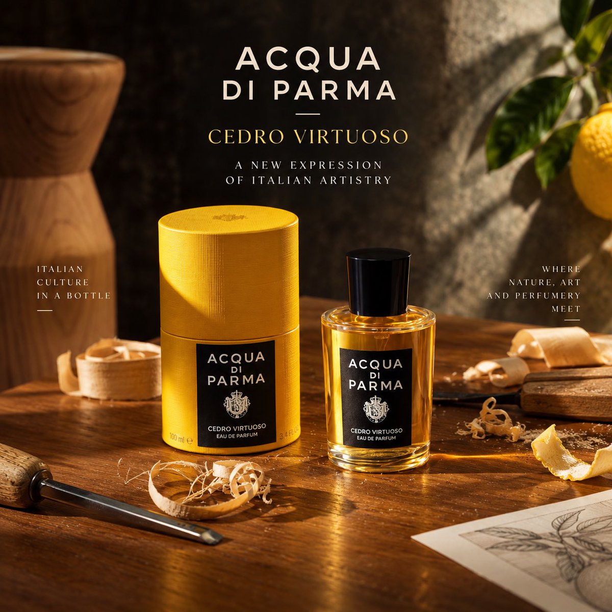 perfumenetworki's tweet photo. 🌲 Acqua di Parma Cedro Virtuoso
A new expression of Italian craftsmanship, built around the elegant contrast of cedarwood and hazelnut.
Citrus brightness meets creamy woods, tonka and sandalwood for a refined, modern signature. 🇮🇹
Would you wear Cedro Virtuoso?
#AcquaDiParma https://t.co/AVG56a1u07
