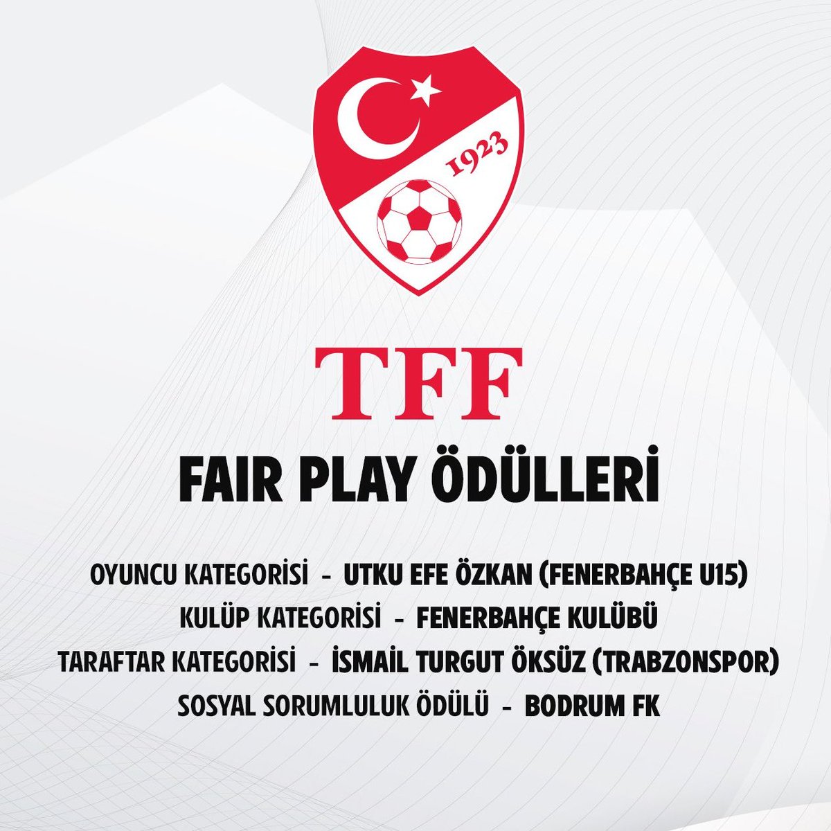 lemarcaspors_'s tweet photo. TFF, Eylül ayı Fair-play ödülünün sahibini Fenerbahçe olarak belirledi. https://t.co/GJuPaVjL9F