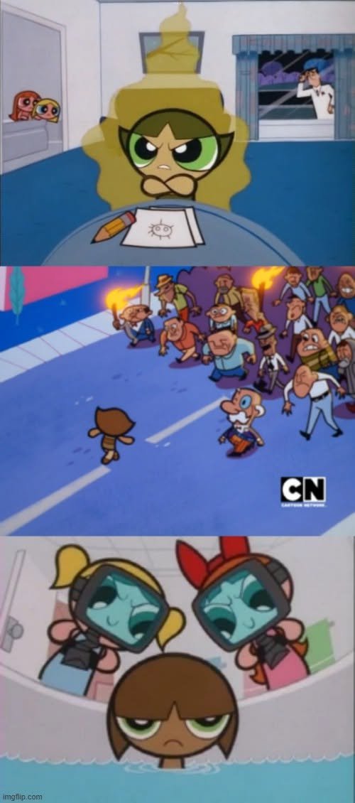 RiseFallNickBck's tweet photo. The Powerpuff Girls episode "Down 'n' Dirty" premiered on Cartoon Network 27 years ago today! https://t.co/QSNkfGUPIZ