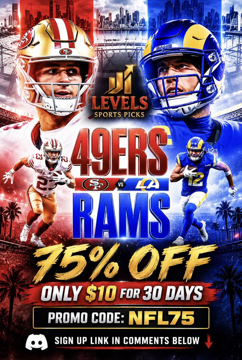 TheCoachesDesk's tweet photo. It is time for #NFL Thursday Night Football

🏈 Next Up: 49ers 🆚 Rams in
🇦🇺 Live from Melbourne
⏰ 7:35pm CST

Don’t miss out this football season. 75% OFF @LevelsPicks for a limited time ONLY‼️

✉️ Once you sign up, DM @LevelsPicks for a surprise 🎁

💬 Sign up link in comments https://t.co/qR557zz2IT