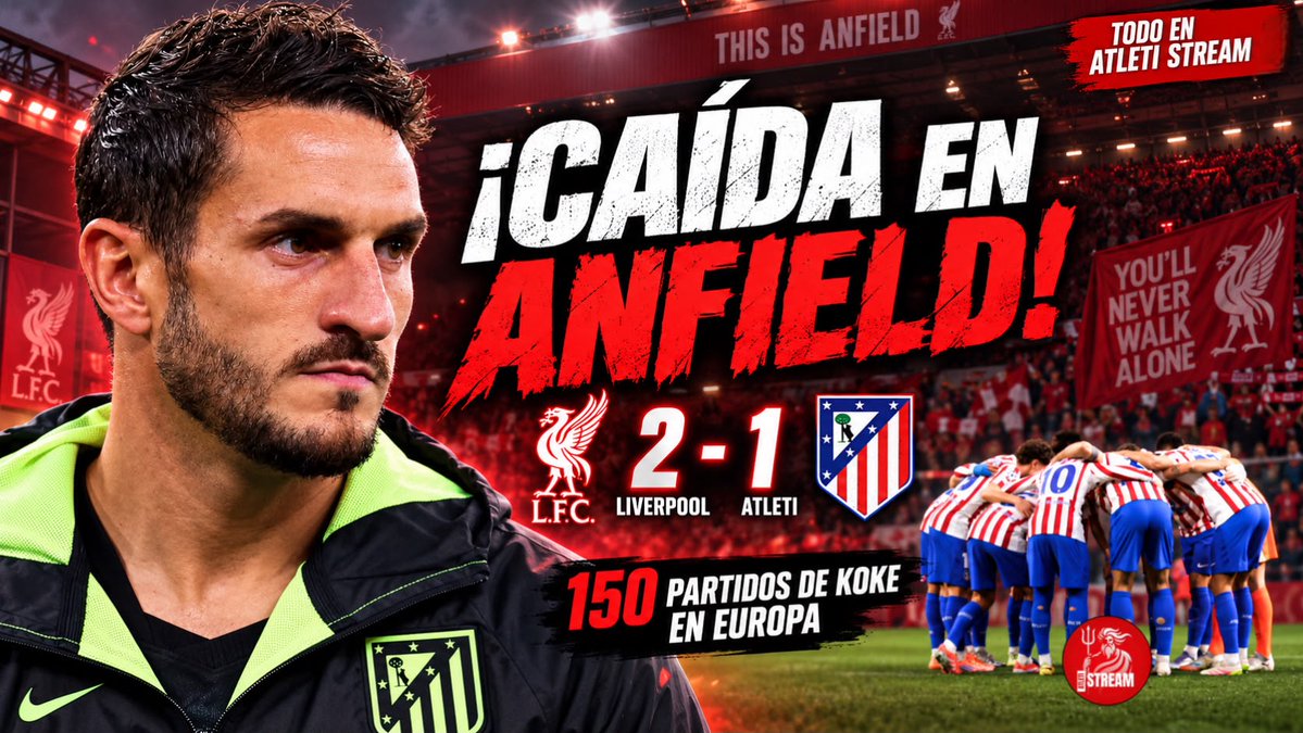AtletiStream's tweet photo. Hoy tenemos directo analizando la derrota del Atleti en Anfield ❌🏆🇪🇺, declaraciones de los jugadores y mucho más 

⏰14:45

@tv4guanajuato 
@JakoSpain https://t.co/quUDHMkASY