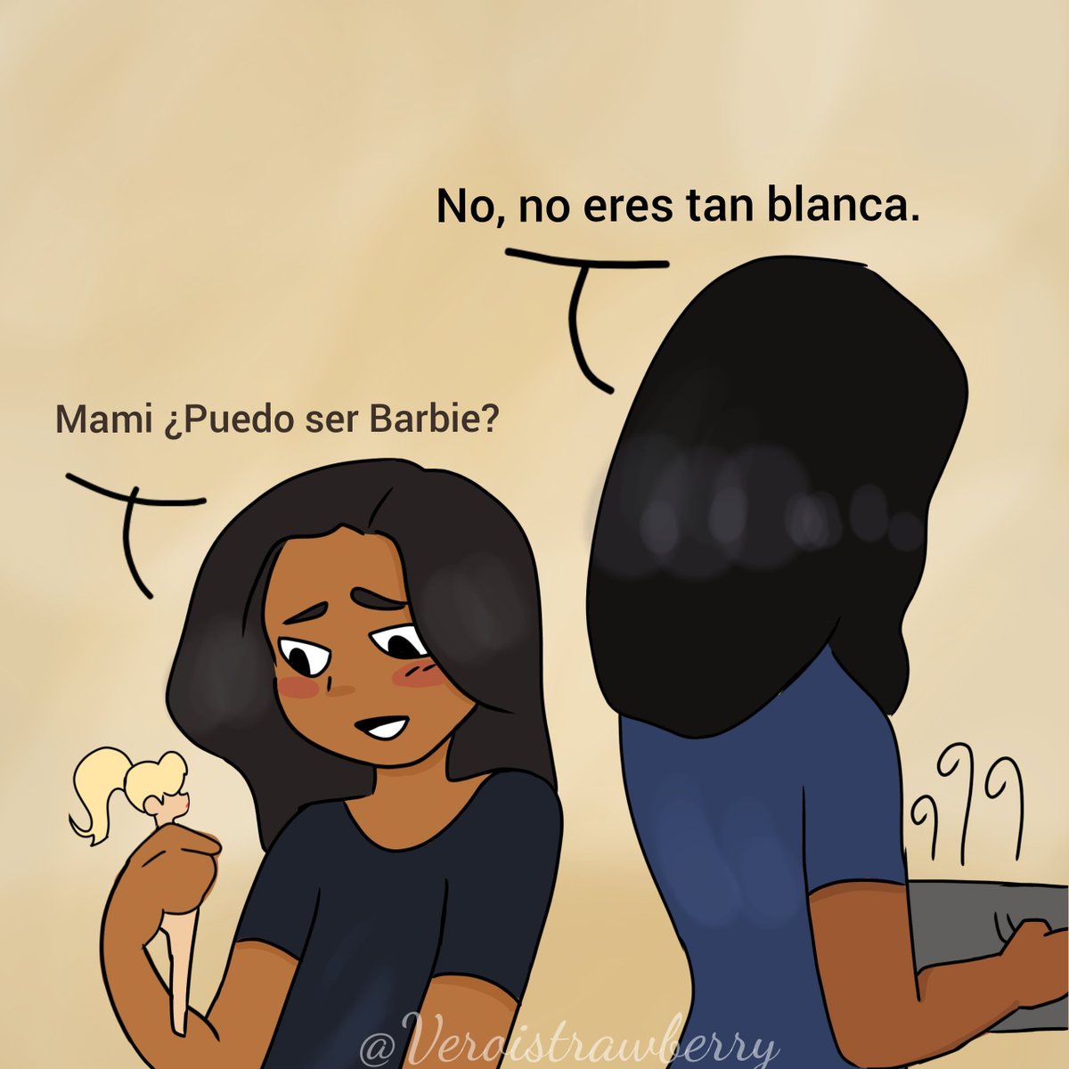 veroistrawberry's tweet photo. "A las mujeres se nos impone seguir estándares de belleza eurocentristas mucho antes que a los varones" https://t.co/9GmUVDY3n6