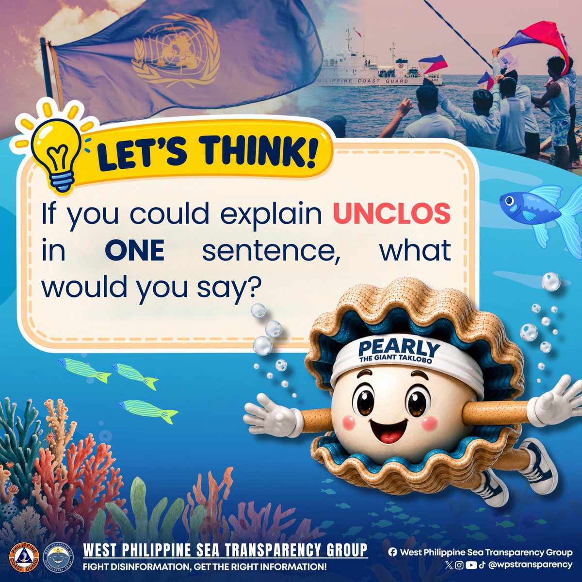 wpstransparency's tweet photo. ๐๐๐'๐ ๐๐๐๐๐, ๐๐๐๐๐๐๐ ๐๐๐ ๐๐๐๐๐!
๐๐ค๐๐ฐ ๐๐ง๐จ ๐๐ง๐ ๐ฌ๐๐ ๐จ๐ญ ๐ฆ๐จ?
Drop your sentence below and turn knowledge into awareness and awareness into action for protecting our maritime rights.
#WestPhilippineSea
#WPSTransparency
#WPSPEarlyQuestions https://t.co/BnTTX7zKaZ