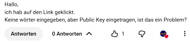 derHelper's tweet photo. Es war richtig gestern Abend noch Panik zu schieben und das Notfallvideo aufzunehmen.

Habe ne Handvoll von Nachrichten erhalten, bei denen es haarscharf war und sie dank meinem Video den Seed nicht eingegeben haben.

Leute, bitte immer 2 mal nachdenken und gegebenenfalls nachfragen. Ich helpe euch da gerne <3