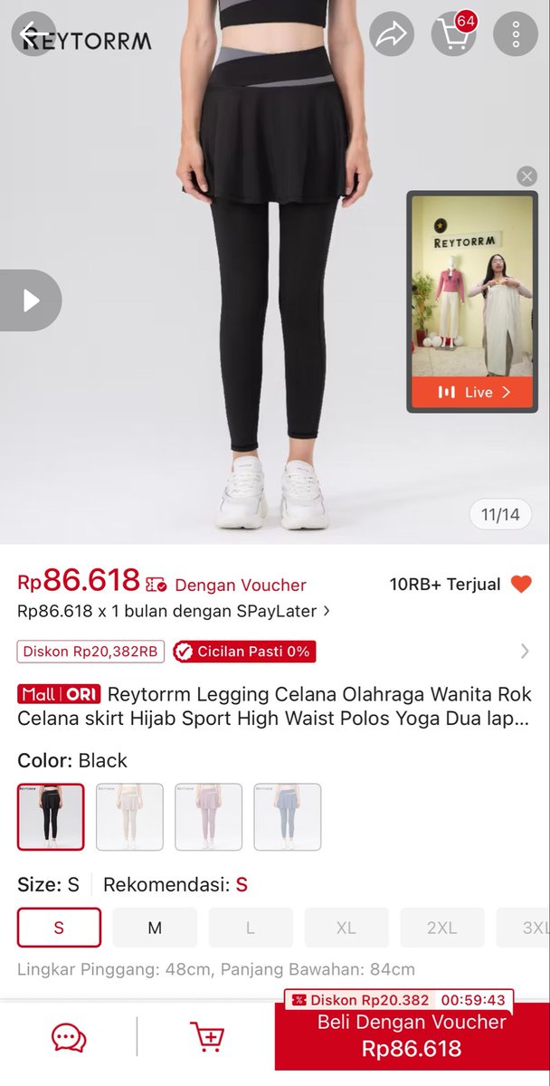 AchaSukaMatcha8's tweet photo. @UNDIP_FESS aku jual celana legging dari reytorrm kak, size S, baru dipake sekali doang. 45K aku anter ke koss https://t.co/sCf9eul70a